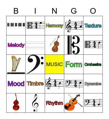 Orchestra BINGO Card