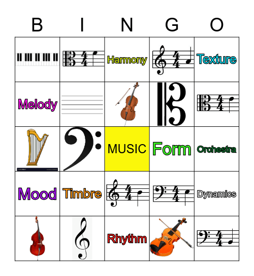 Orchestra BINGO Card