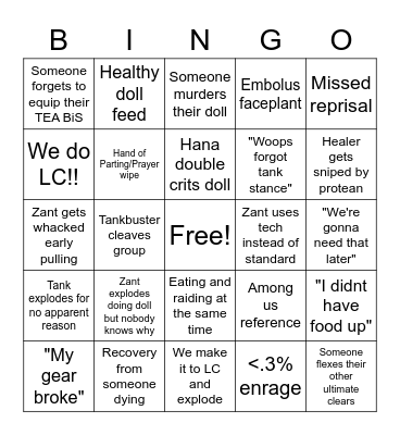 #killalexander bingo board Bingo Card
