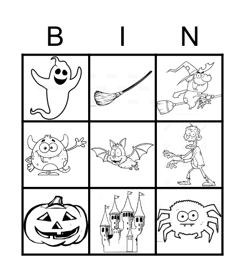 Halloween Bingo Card