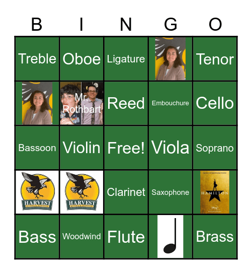 Band Bingo Card