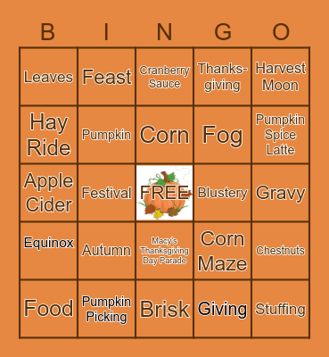 FALL Bingo Card