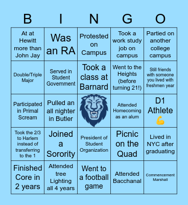 CCW BINGO! Bingo Card