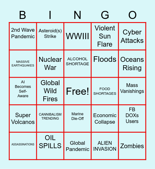 2020 Bingo Card