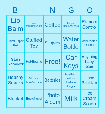 Emily's Virtual Baby Shower Bingo Card