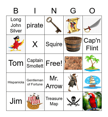 Treasure Island Bingo Ch. 6&7 Bingo Card