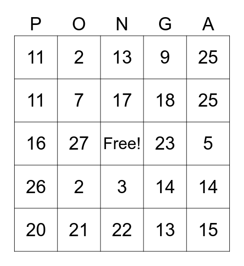 Spanish Loteria Bingo Card