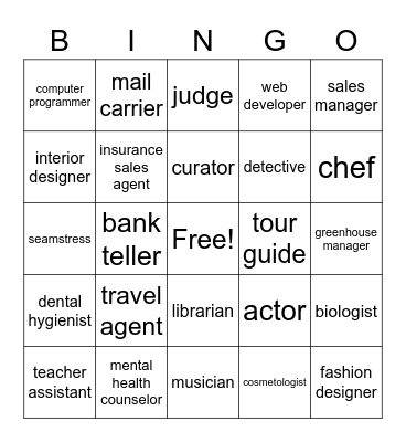 Ms. Lopez Bingo Card