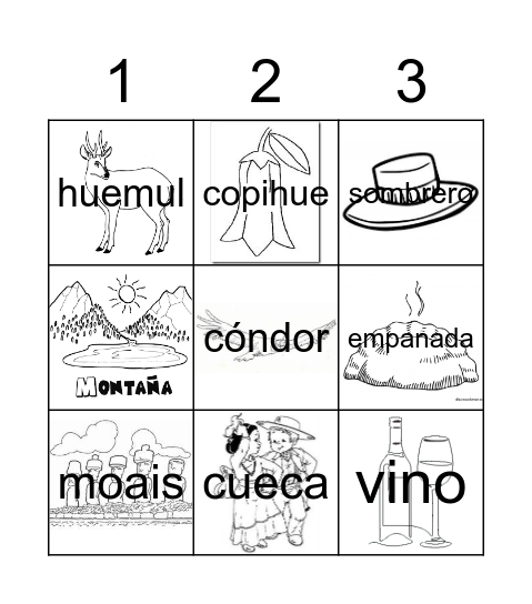 Bingo de Chile Bingo Card