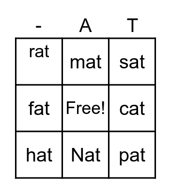 -at Family BINGO Card