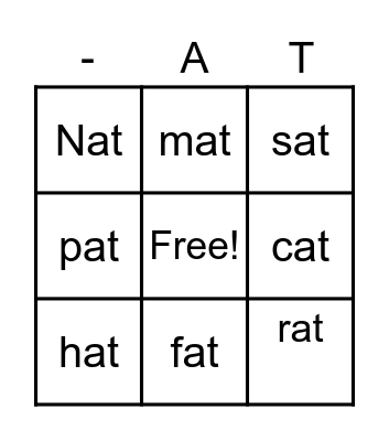 -at Family BINGO Card