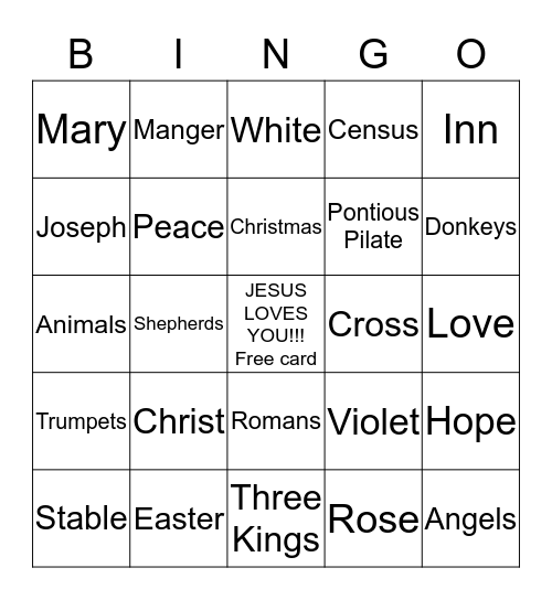 Advent Bingo Card