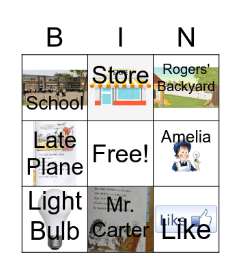 Teach Us Amelia Bedelia Blackout Bingo Card