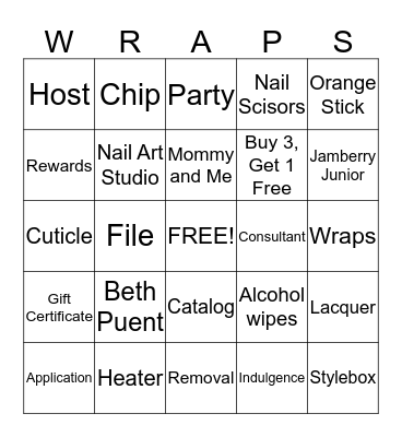 JAMBERRY NAILS Bingo Card