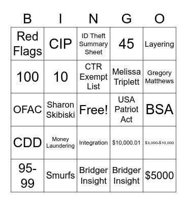 BSA BINGO Card
