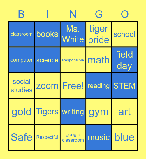 Bache-Martin BINGO Card