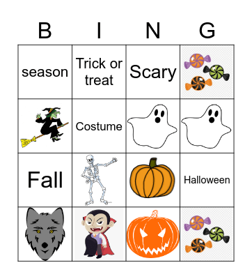 Halloween Bingo Card