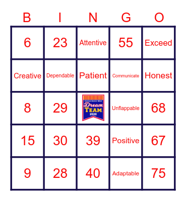 Customer Service Week 2020 Bingo Card