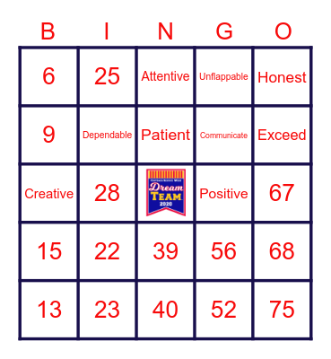 Customer Service Week 2020 Bingo Card