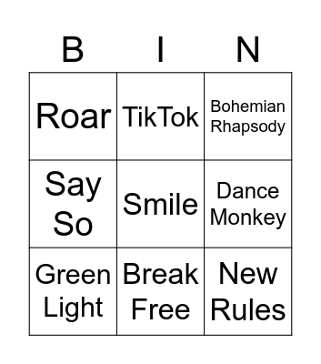 Guide Bingo Card