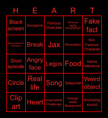 BFLA Heart Bingo Card