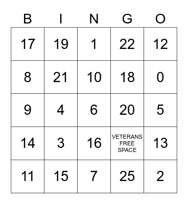 BIRTHDAY BINGO Card