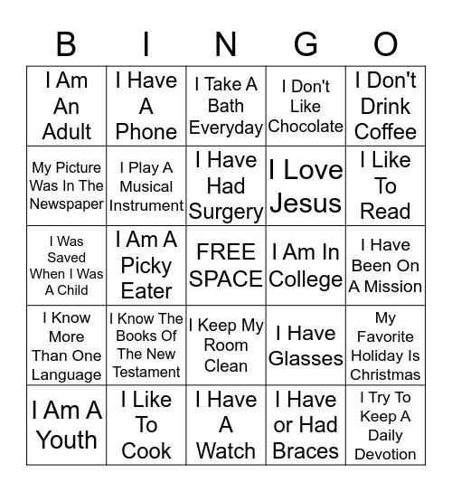 Lemley Bingo Card