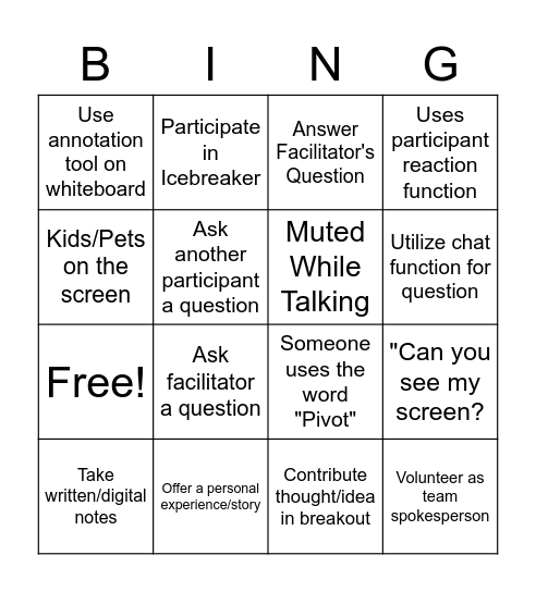 Setting Goals that WIN Bingo Card