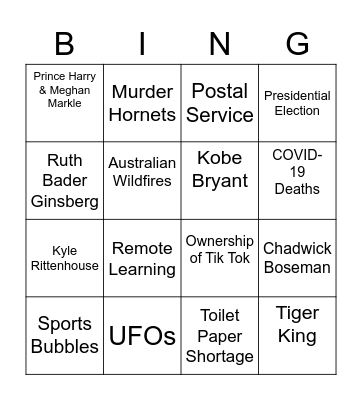 2020 is C.R.A.A.P. Bingo Card