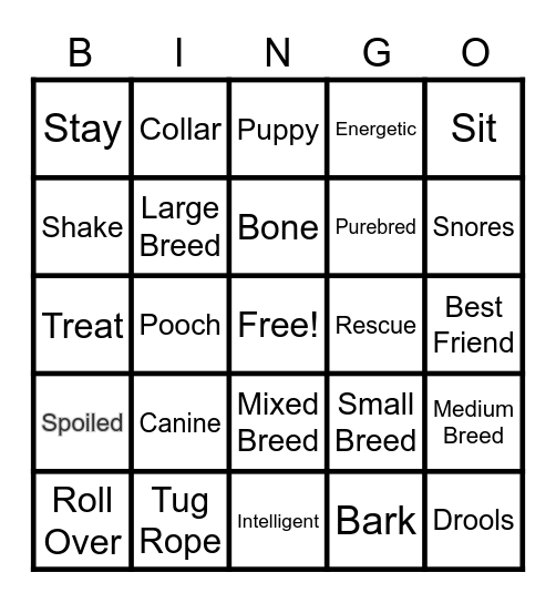 Carson's 10th Annual Dog Day Bingo Card