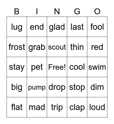 1-1-1 Doubling Rule Bingo Card
