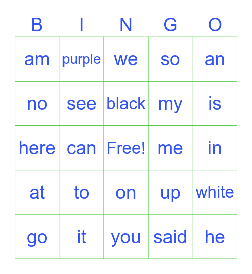 Logan's Bingo Game Bingo Card