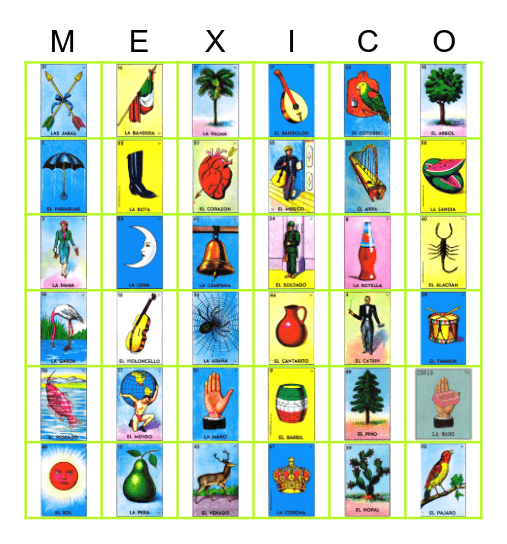 Loteria Bingo Card