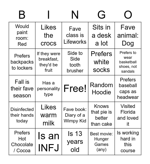 Life Works Bingo Card