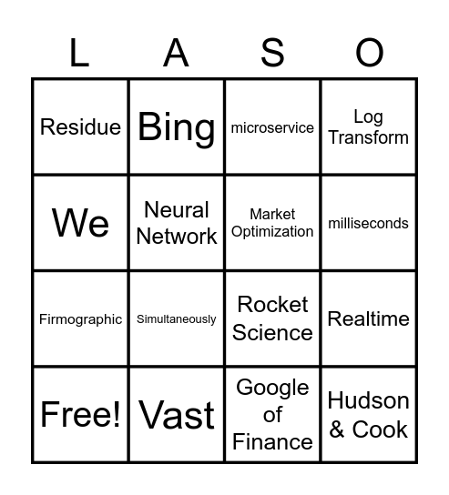 LASO Bingo Card