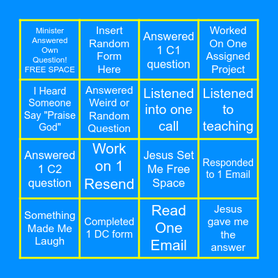 85%er BINGO Card
