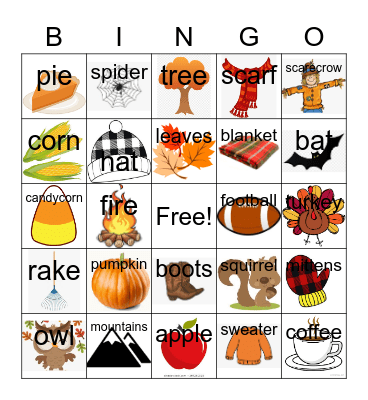 FALL BINGO Card