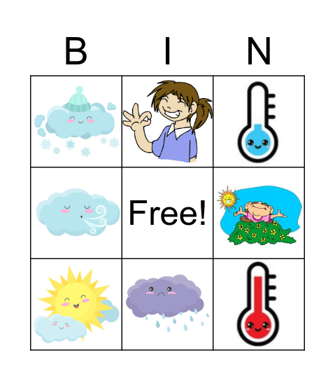 Weather BINGO Card