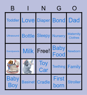 Kathy's Baby Bingo Card