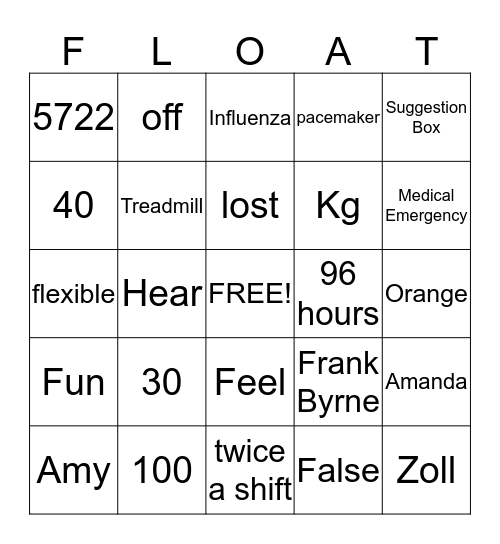 December Staff Meeting 2012 Bingo Card