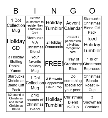 I-25 & Montano Holiday Bingo Card