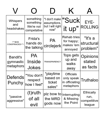 Feelings BINGO Card