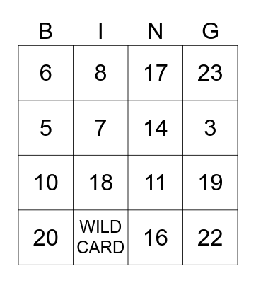 MELBOURNE CUP Bingo Card