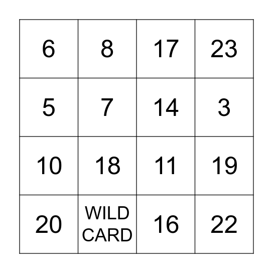 MELBOURNE CUP Bingo Card