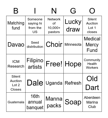 Transform Bingo Card