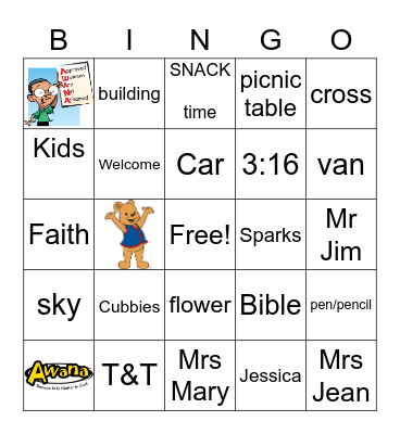 AWANA Bingo Card