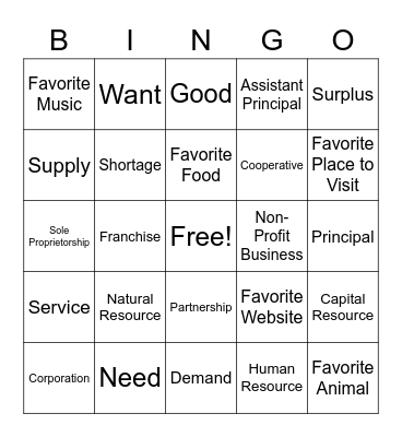 Notes - September, 2020 Bingo Card