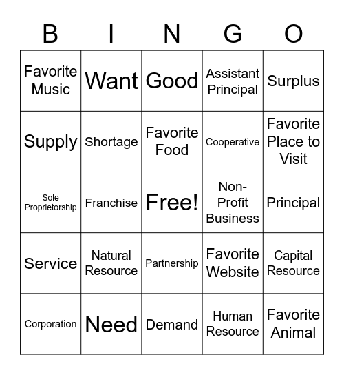 Notes - September, 2020 Bingo Card