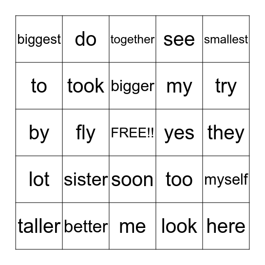 Lesson 10-11 and extras BINGO!! Bingo Card