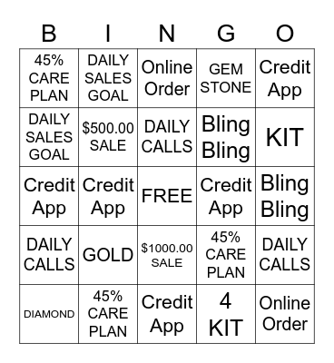 FINE JEWELRY BIGGEST SALE OF THE SEASON Bingo Card